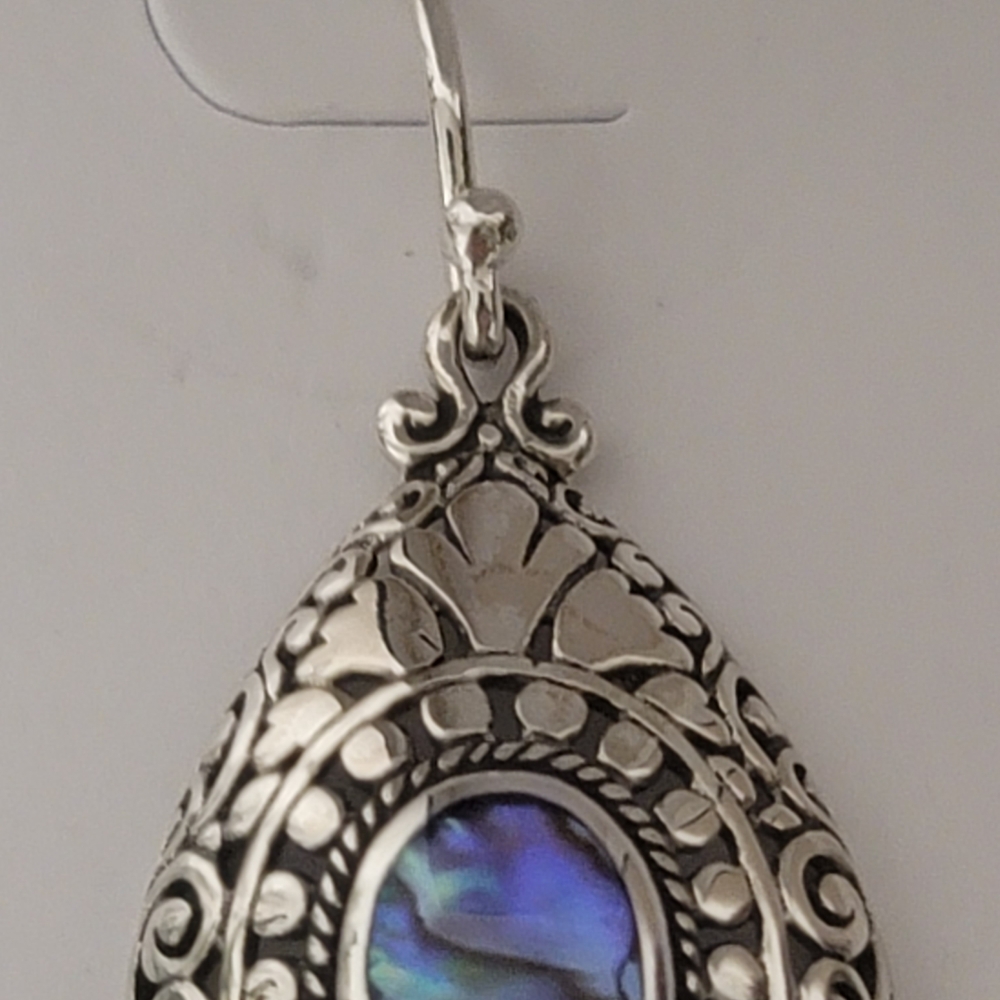 Abalone Sterling Silver Earrings - Picture 5 of 8